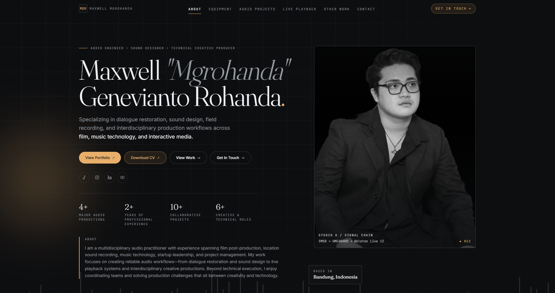 Screenshot of the Rohanda's Portfolio product website