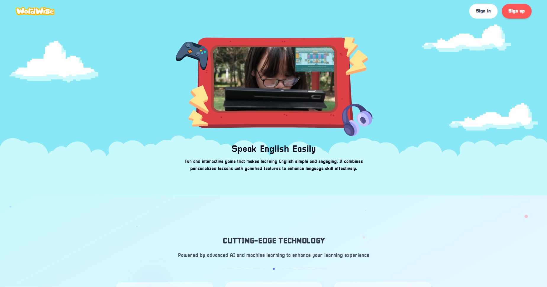 Wordwise - Landing page